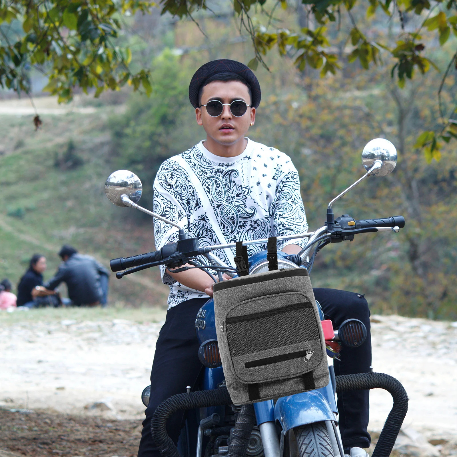 

Large Capacity Bicycle Front Beam Bag Handlebar Storage Bag for Electric Scooters Mountain Road Bikes Polyester Wear Resistant