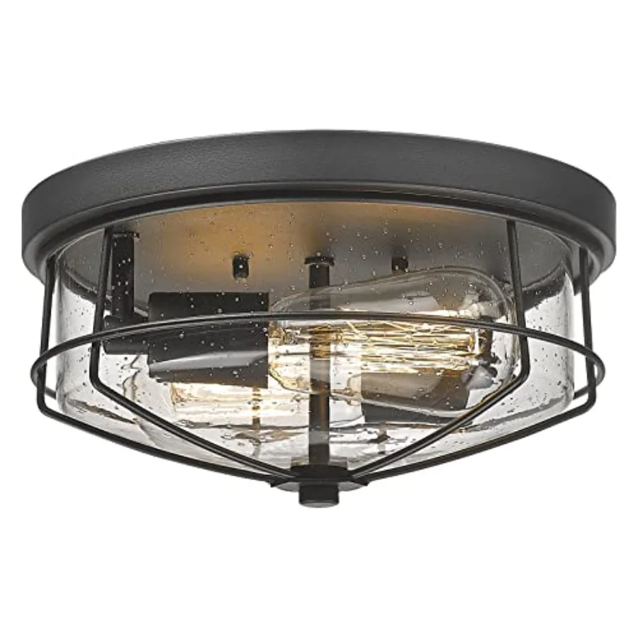 

Ceiling Light Fixtures Flush Mount Light Fixtures with Seeded Shade Indoor Outdoor Ceiling Light for Hallway Entryway Bedroom P
