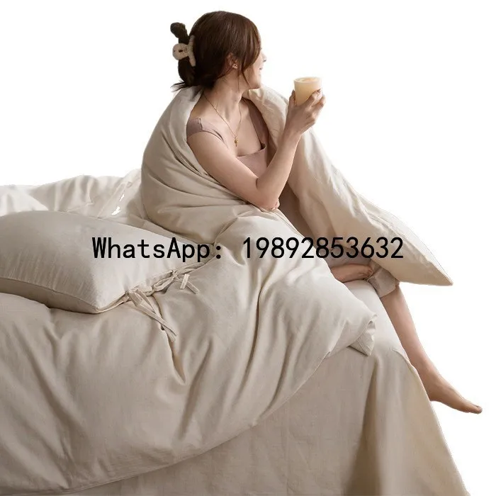 PYJ 2026 new cotton yarn-dyed bed four-piece set