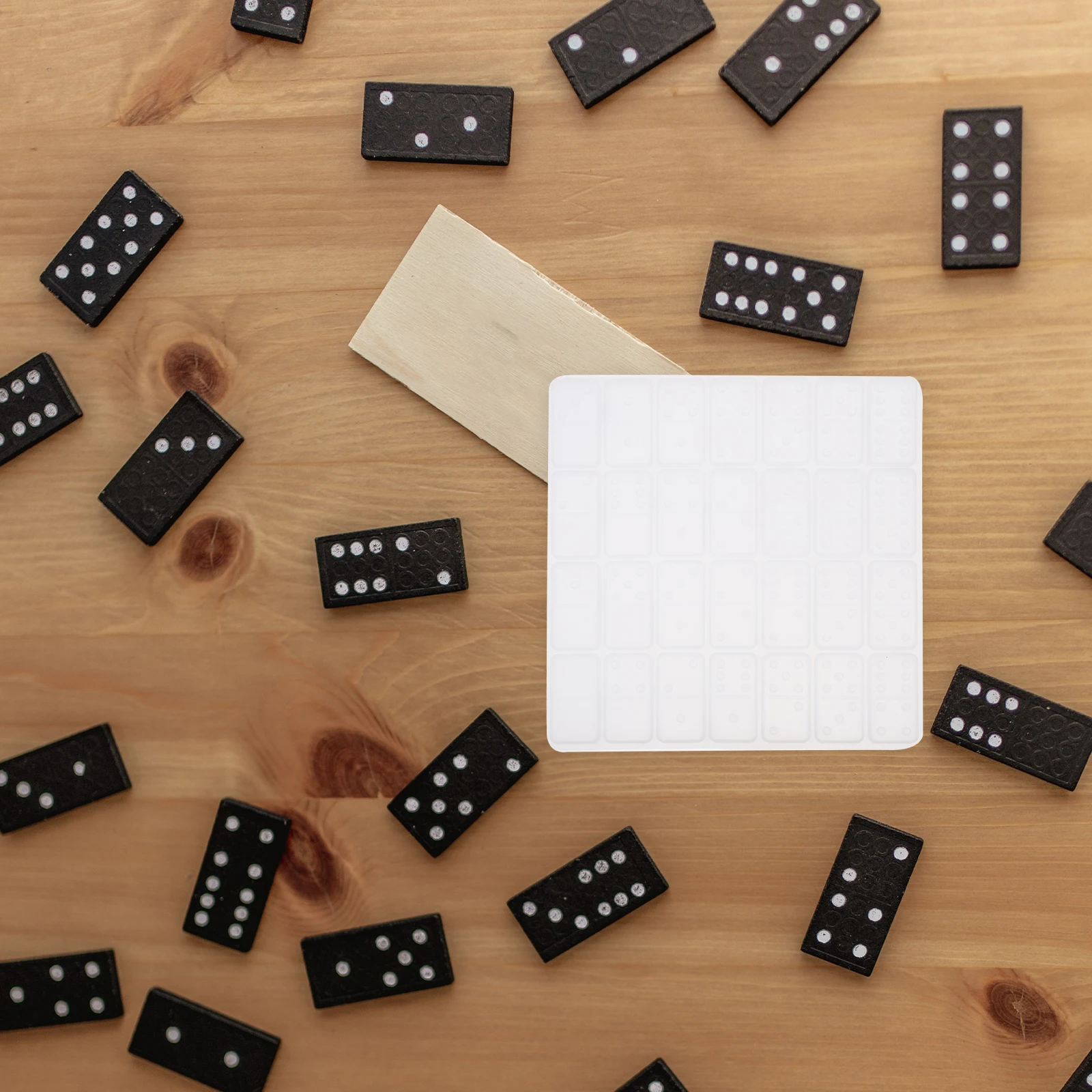 

2pcs Domino Mold Silicone DIY Craft Making Resin Epoxy Molding Storage Box Tool Handmade Beginner Friendly Reusable Durable