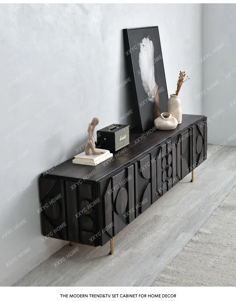 L modern simple living room small apartment floor cabinet