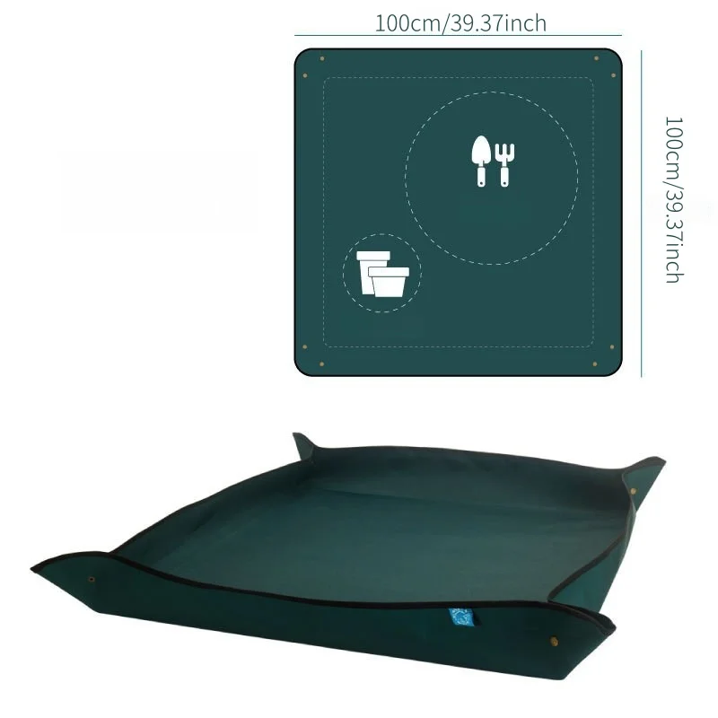 1pc Flower Pots Planting Mat Waterproof Transplanting Mats Foldable PE Plant Repotting Mat Gardening Planting Mat