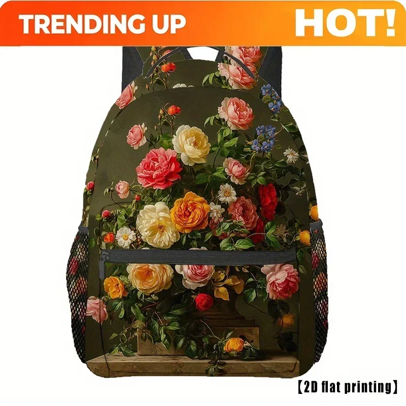 Custom Bag Beautiful Flower Bunch_1 Travel Hiking Backpack, 2D Flat Printing Backpack, Computer Backpack, Men's And Women's Casu