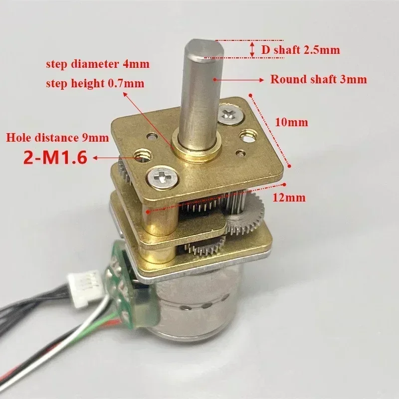 الدقة البسيطة 8 مللي متر 10 مللي متر والعتاد محرك متدرج 2-phase 4-wire مايكرو كامل علبة التروس المعدنية خطوة المحرك لتقوم بها بنفسك روبوت كاميرا مراقبة