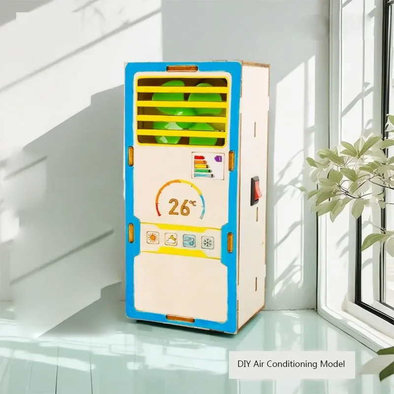 Wooden Kids Educational ToysDIY Air Conditioning Model  Experiment Handmade Small Production Assembly CraftTechnology Project