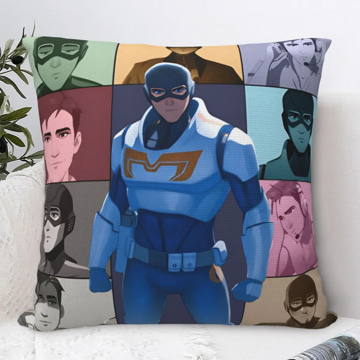 إرسال لعبة كيس وسادة Mecha Man Eras جولة غطاء الوسادة البوليستر وسادة مطبوعة غطاء مضحك سادات للديكور المنزل #1