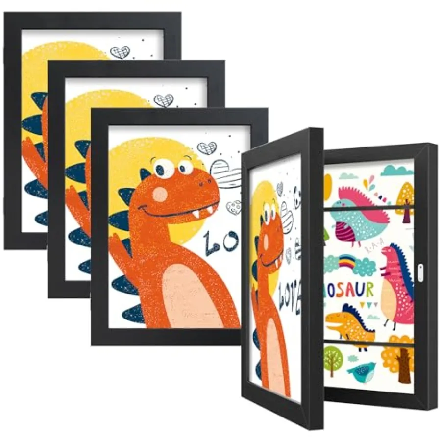 

Art Frames for Artwork - Front Opening Holds 150 Drawings, D Crafts - 8.5x11 with mat or 9x1 without Mat