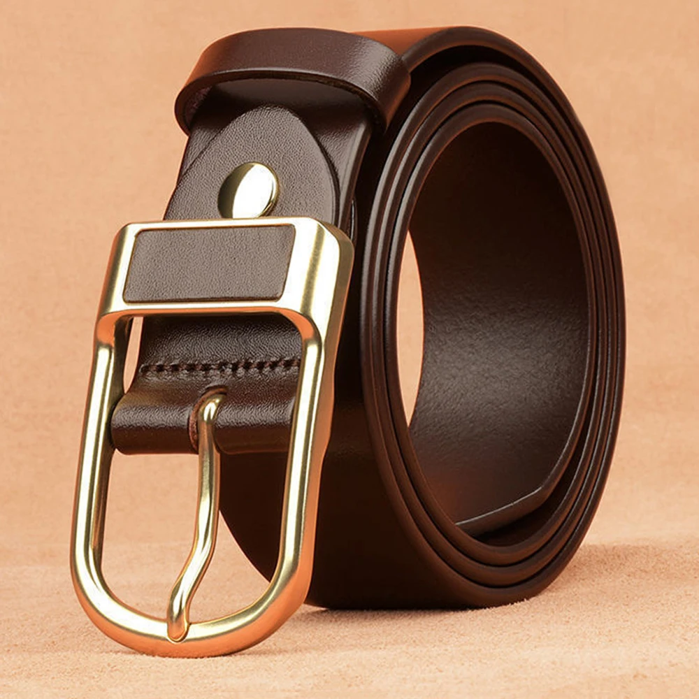 

PU Leather Men Belt High Quality Pin Buckle Strap Fashion Brand Designer Classic Business Vintage Cowboy Jeans Pants Waistband