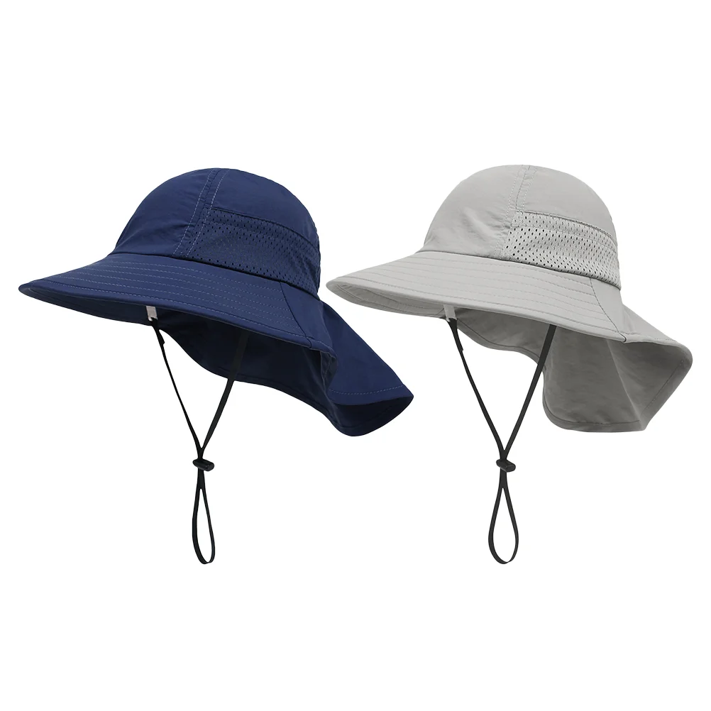 

2 Pcs Beach Hat Hats Women's & Caps Kids Sun Fisherman Outdoor Bucket Breathable Cotton for
