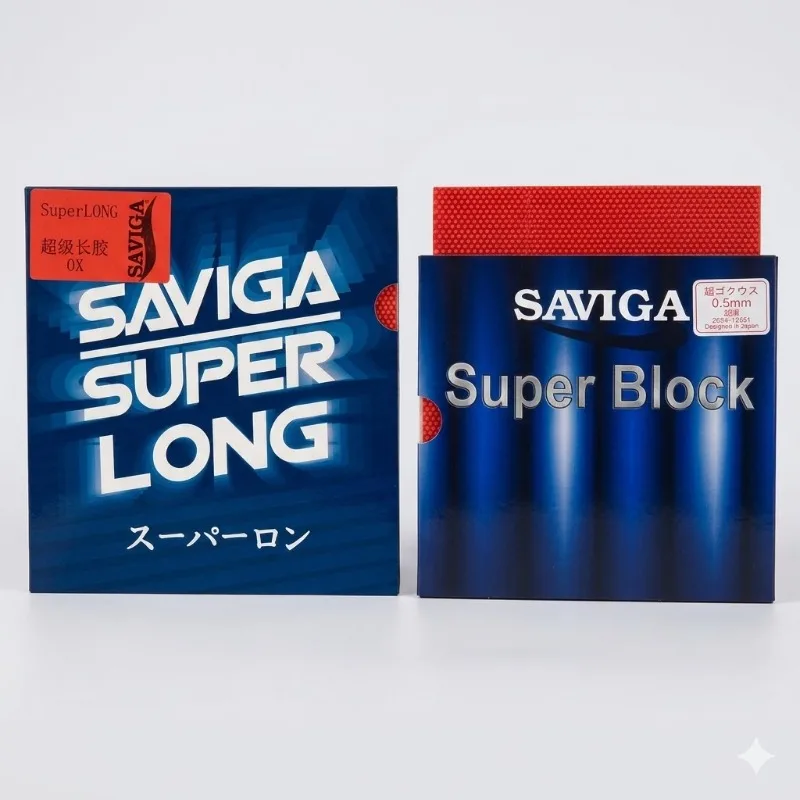 SAVIGA SUPER Block/long OX Long Pips Table Tennis Rubber Super Defense Ping Pong Rubber with 0.5/0.8/1.0mm Sponge ITTF Approved