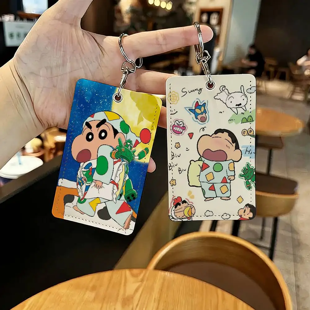 Comic C-Crayon S-Shin-chan Cartoon-Kartenhalter, geeignet für Bankzugang, Bibliothek, Parkplatz, Bus, U-Bahn und Schlüsselanhänger