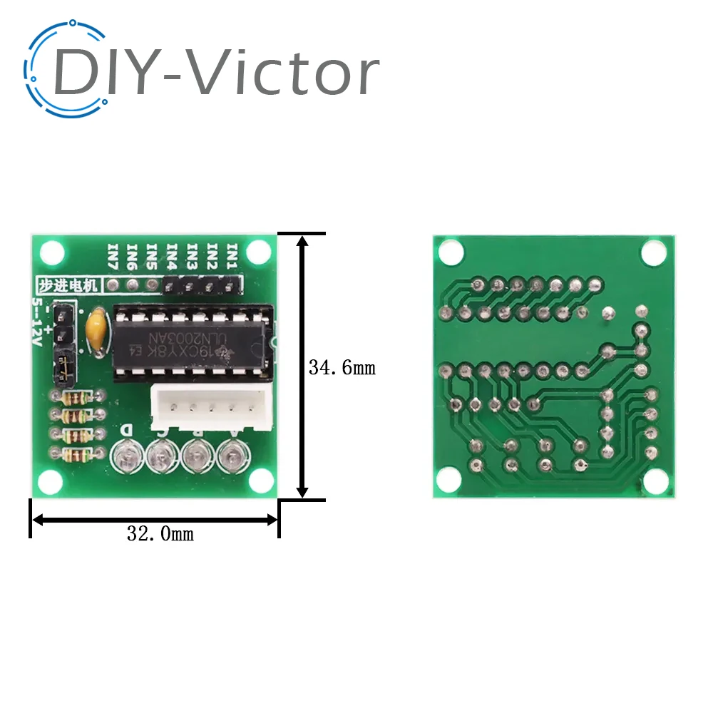 5V 4-Phase 28BYJ-48 DC Gear Step Stepper Motor+ULN2003 Driver Board ULN2003 PIC MCU DIY