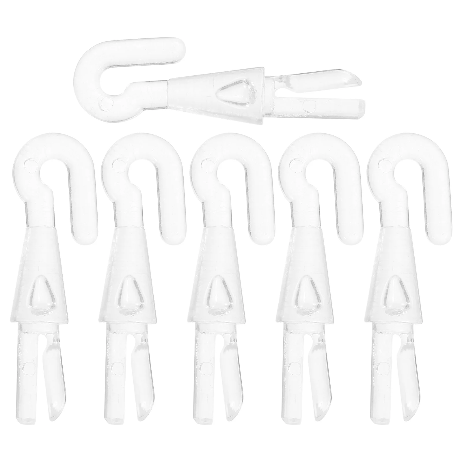 6 Pcs Shutter Turn Rod Head Window Blinds Parts Wand Hook Mini Tip Curtain for Plastic Hooks Replacement Connector Wood