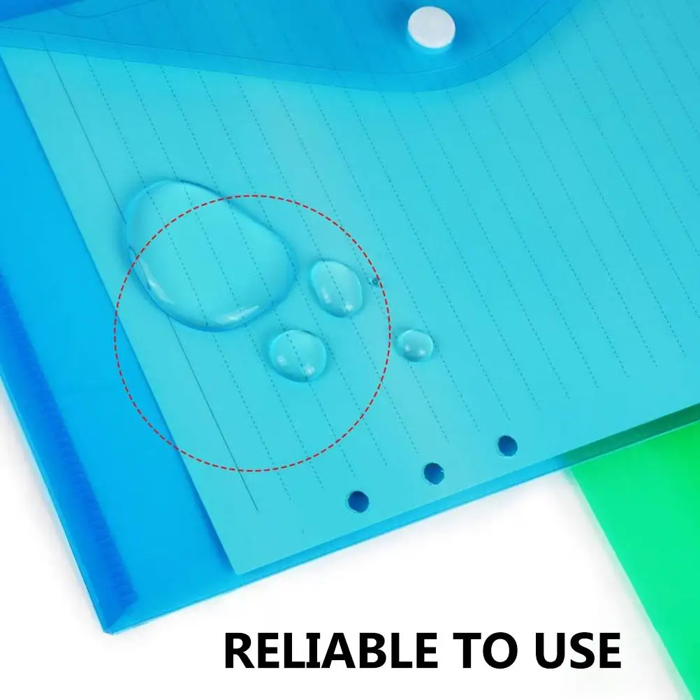 12 Pcs Folder File Holder Office Colored Envelopes A4 Clear Document Pp Poly Storage Bag