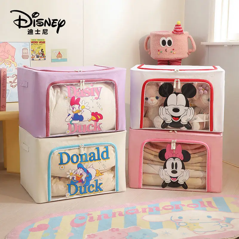 

New Disney Mickey Minnie Daisy Movie Peripherals Cartoon Storage Box Home Dormitory Multi-functional Large Capacity Storage Box