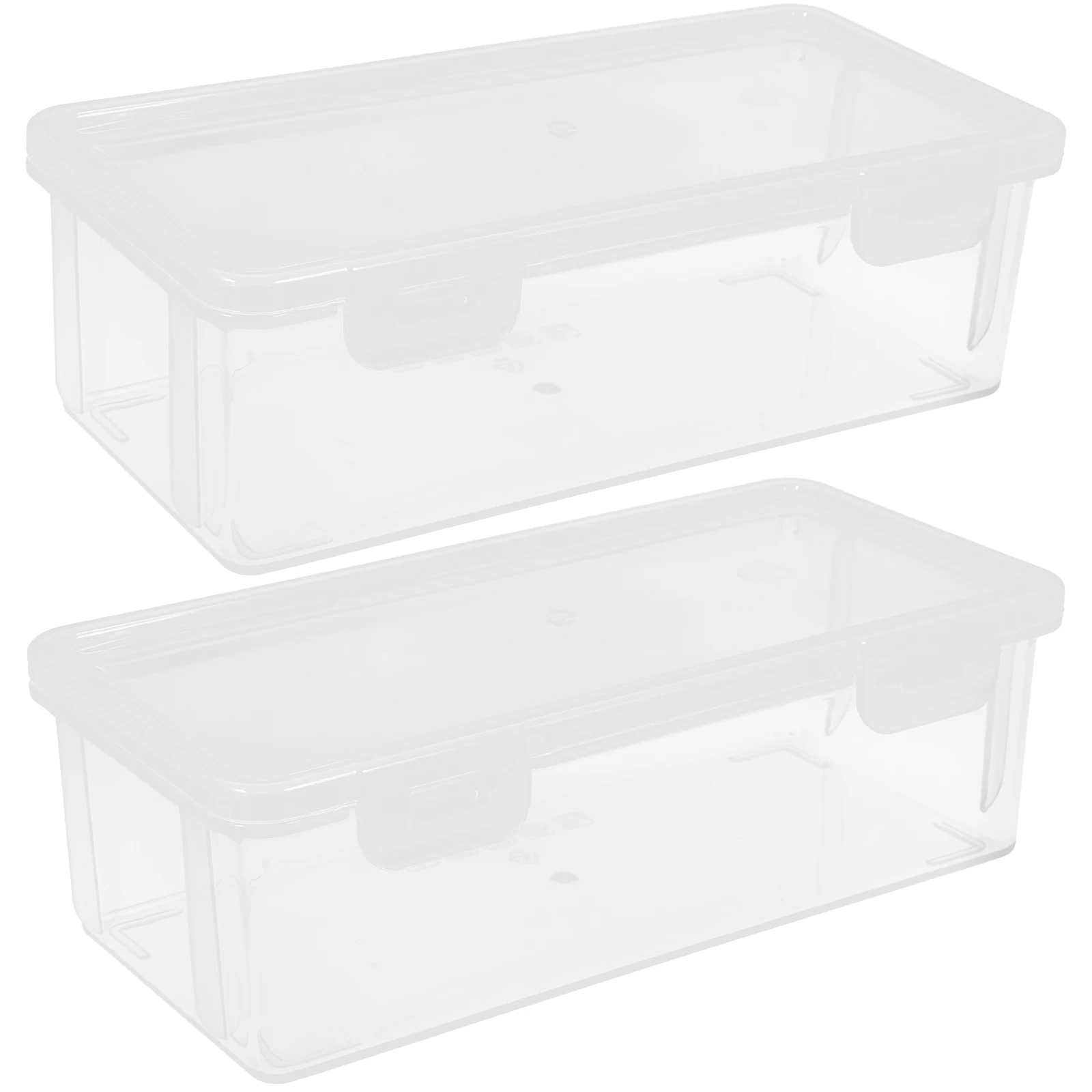 

2 Pcs Bread Storage Jar Case Food Containers Breadbox Airtight Refrigerator Bakery Boxes Plastic Pp