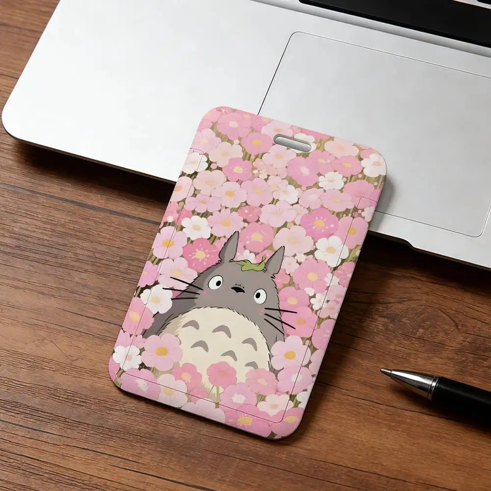 BILBILII Cartoon Mein Nachbar Totoro Kawaii Halter Lanyard Kartenhülle Studenten Campus Umhängeband Tasche Ausweiskartenhalter Schlüssel – Detail 7