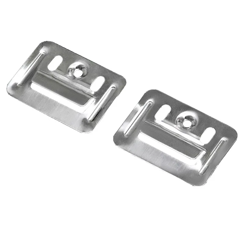 

100 Pcs Bamboo Fiber Board Buckle for Integrated Wall Panel Stainless Steel Connector Furniture Hardware Clamp