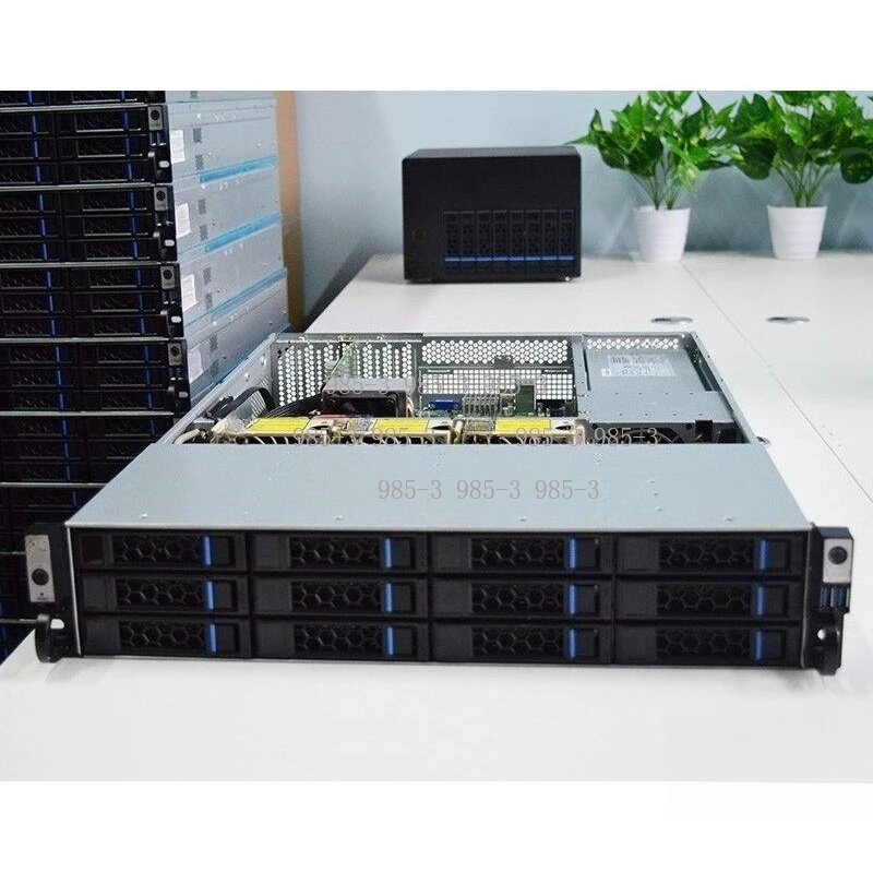 12-Bay 2U Rack Mount Storage Server, Dual-Node Enterprise NAS for Cloud Data Storage