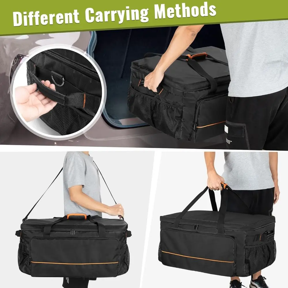 Portable Grill Cover for Char-Broil Grill2Go X200, 1-Burner Gas Grill with Storage Pockets for Outdoor Cooking Accessories