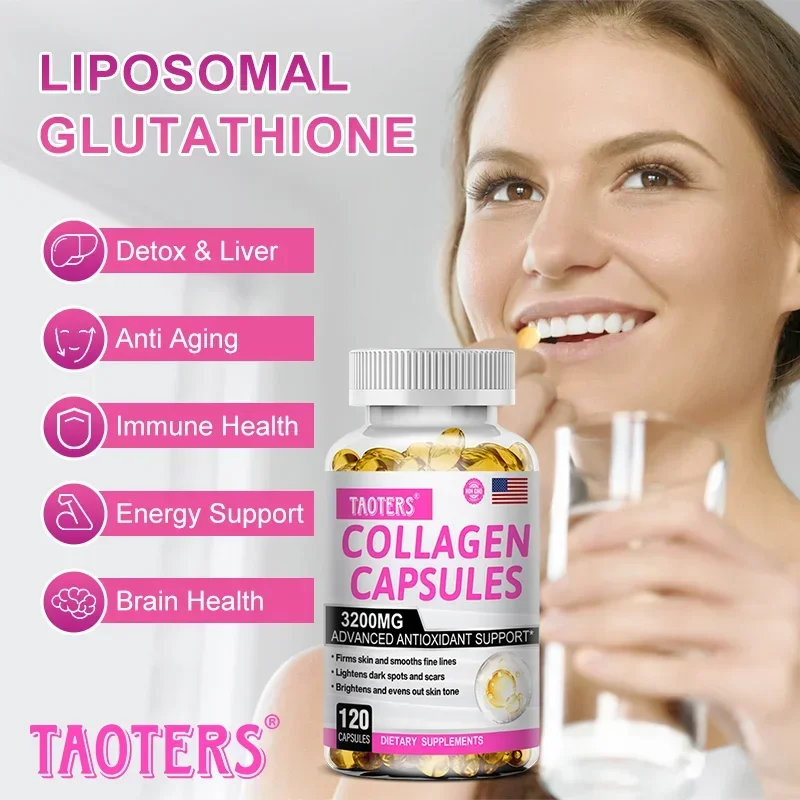 Powerful Collagen + Glutathione Capsules - Skin Joint Hair Nail Health Support Nutritional Supplement for Men and Women