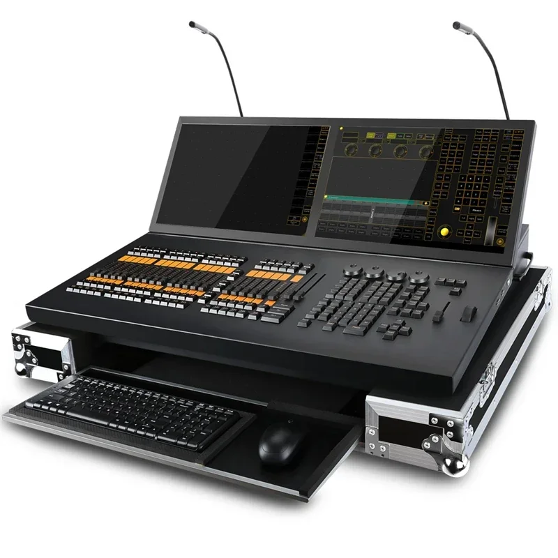 I5 I7 DMX LED Lighting Controller Black Horse Console with Flight Case for Stage Stadium Show