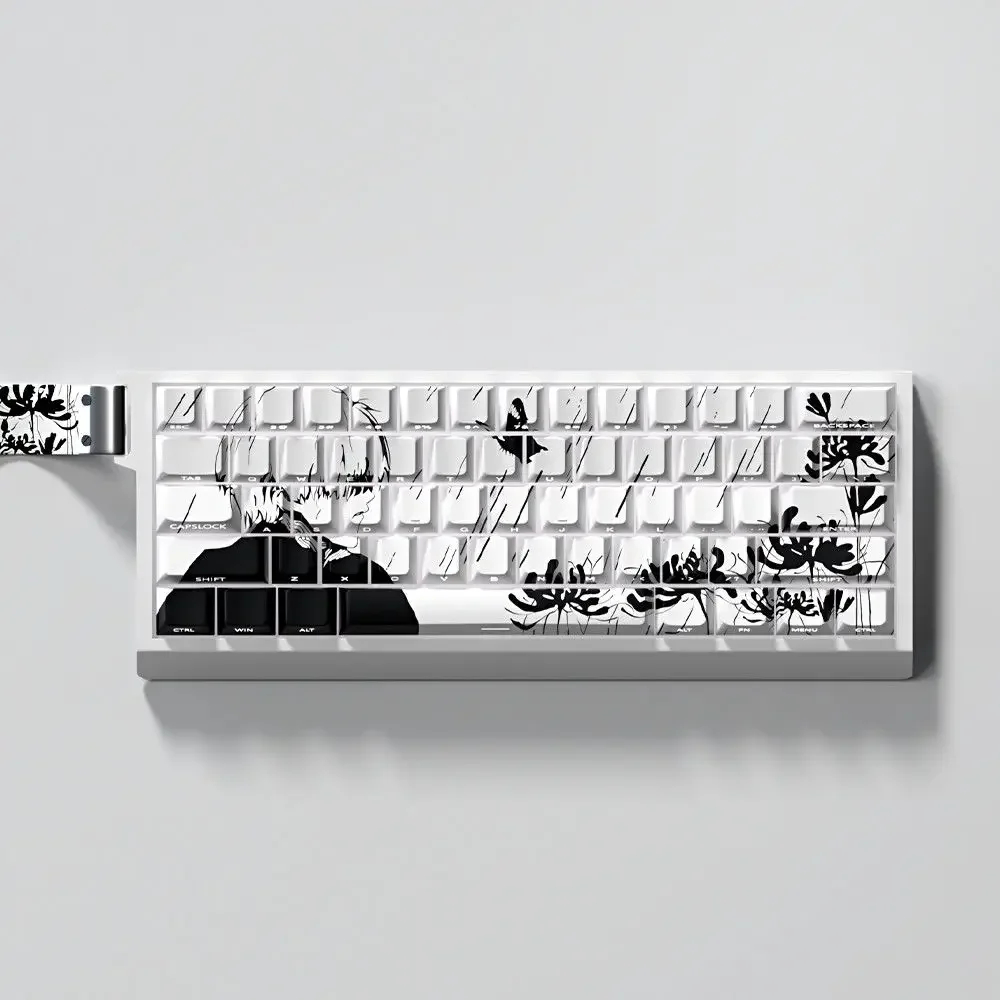 東京グールカスタムキーキャップかわいいアニメ PBT チェリーパーソナライズキーキャップ Wooting 60 65 68 磁気軸メカニカルキーボード
