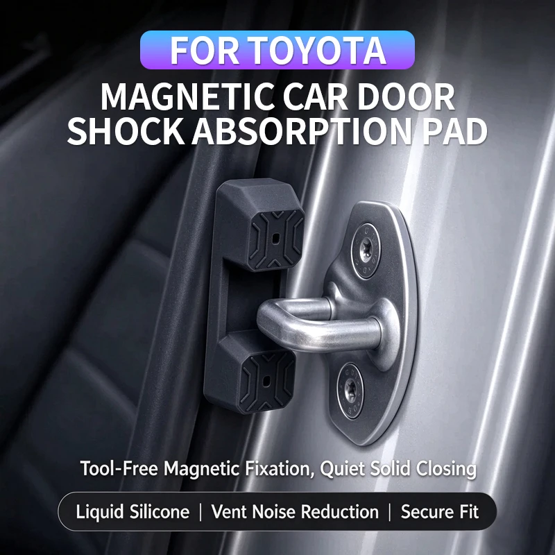 Car Door Soft Cushion Pad, Universal Car Door Lock Protection Cushion Pad, Door Lock Cover Shock Absorbing Cushion Pad, Suitable for Toyota Camry