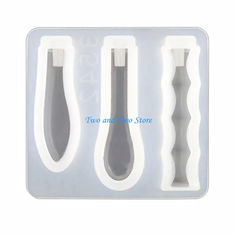 

HX6F Resin Paddle Mold Knife Fork Flat Shovel Silicone Mold DIY Handcraft Beginner