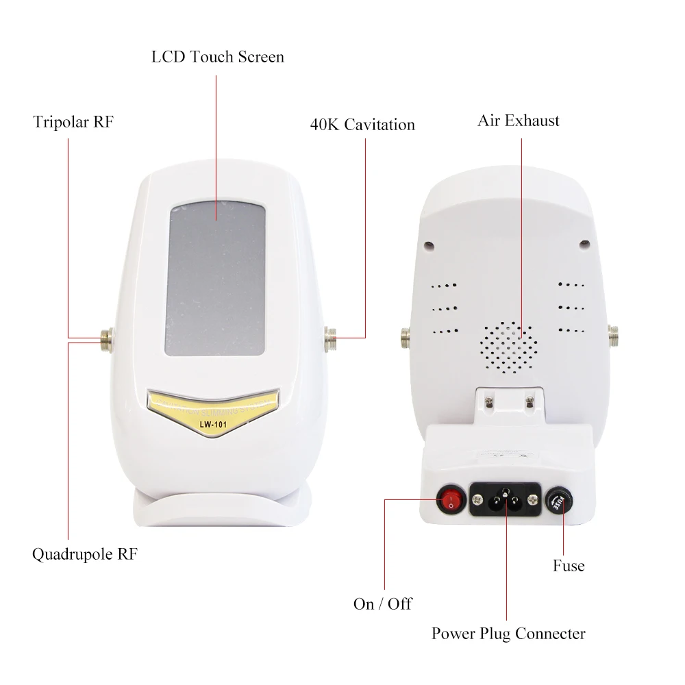 40K Ultrasonic Cavitation 3 in 1 Radio Frequency Slimming Machine Wrinkle Removal Weight Loss Skin Tightening Facial Beauty Tool