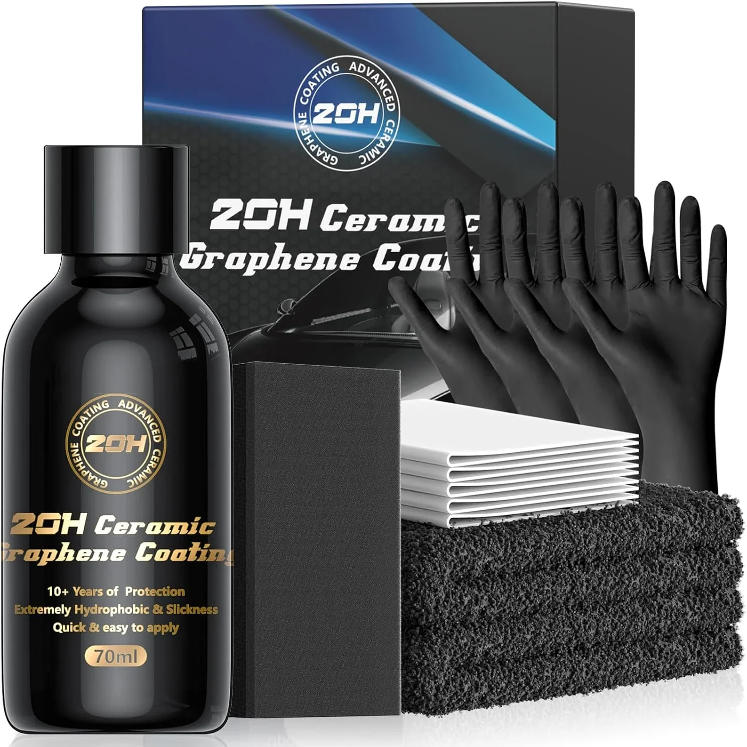 

20H Professional Graphene Ceramic Coating for Cars 10+ Years Protection Hydrophobic Scratch UV Resistant High Gloss Finish