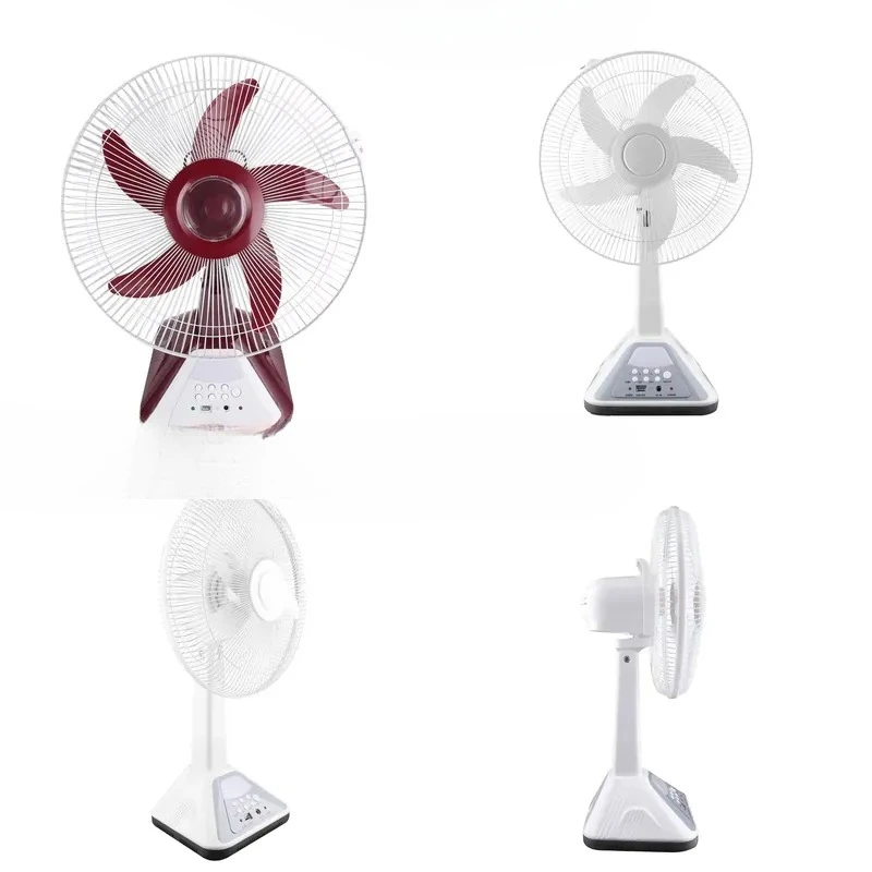 for New Arrival Hot Sale Household  Portable Multifunctional Smart Digital Display Rechargeable Solar Desktop Fan