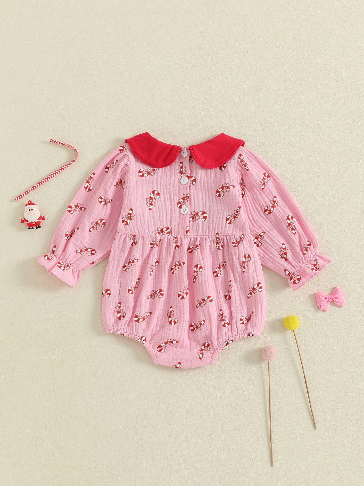 

Зимний комбинезон для маленьких девочек с принтом снежинок и отделкой из искусственного меха, рождественский комбинезон с длинными рукавами и бантом