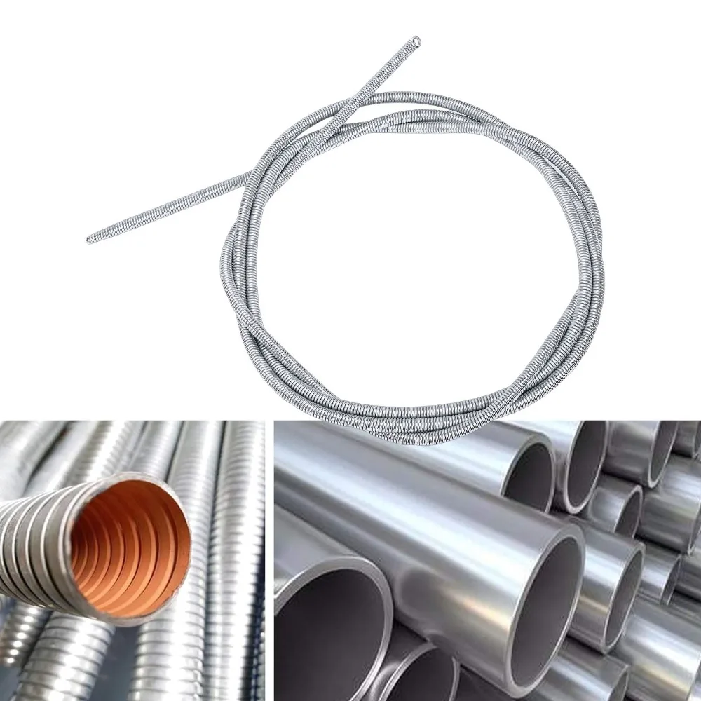 1/2 Inch Size Pipe Bending Spring Flared End Design 2.5m Length Internal Tube Bender Copper Tube Bender For Electrician Wiring