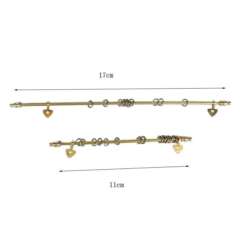 

1 Piece Dollhouse Removable Metal Curtain Rod Miniature Model Children Handmade Toy Doll Accessories Decorative