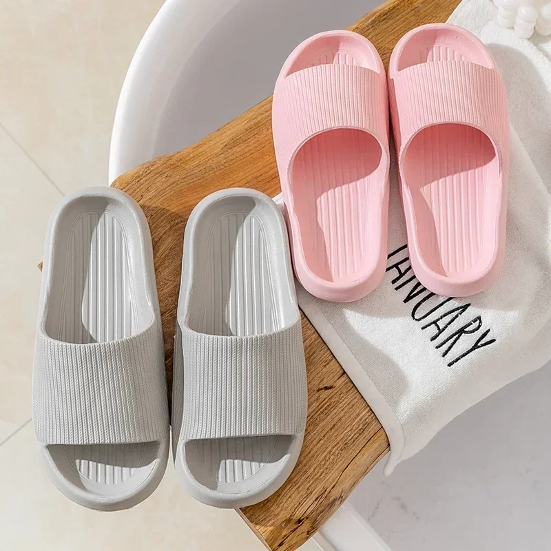 Zapatillas de EVA para mujer, chanclas informales de suela suave, antideslizantes para el baño y la playa