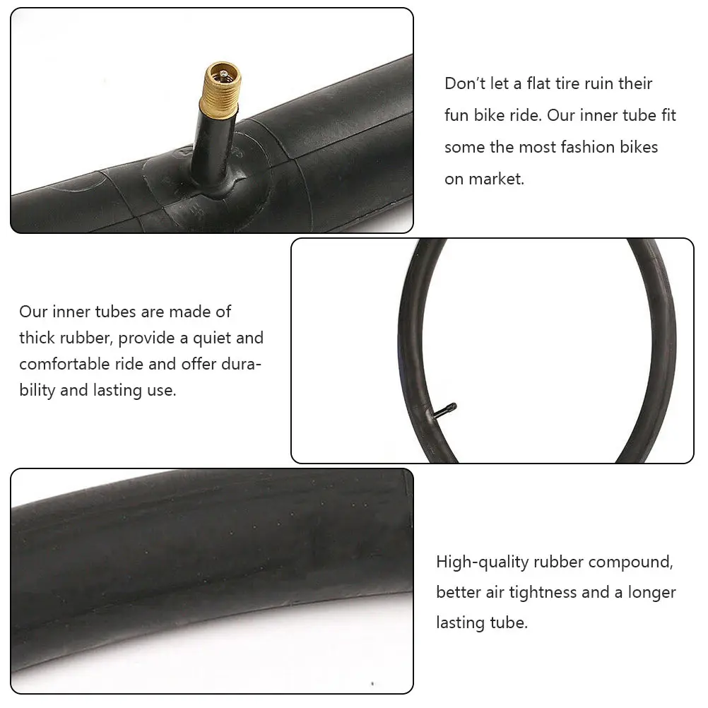 

2Pcs Bike Inner Tubes Valve High- Cycling Tire Tube Durable Tire Parts Inner Tubes Bike Accessories