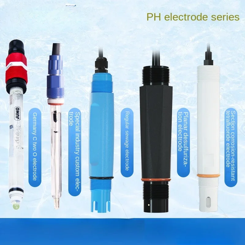 Online ph meter probe, double liquid connection electrode water quality detection industrial sewage ph acidity meter sensor