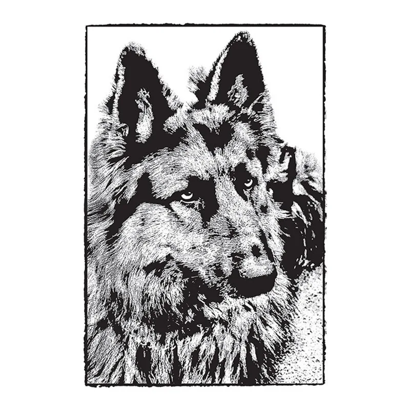 

German Shepherd Clear Stamps Dog Transparent Clear Silicone Stamp for DIY Scrapbooking Card Making new 2024 X4