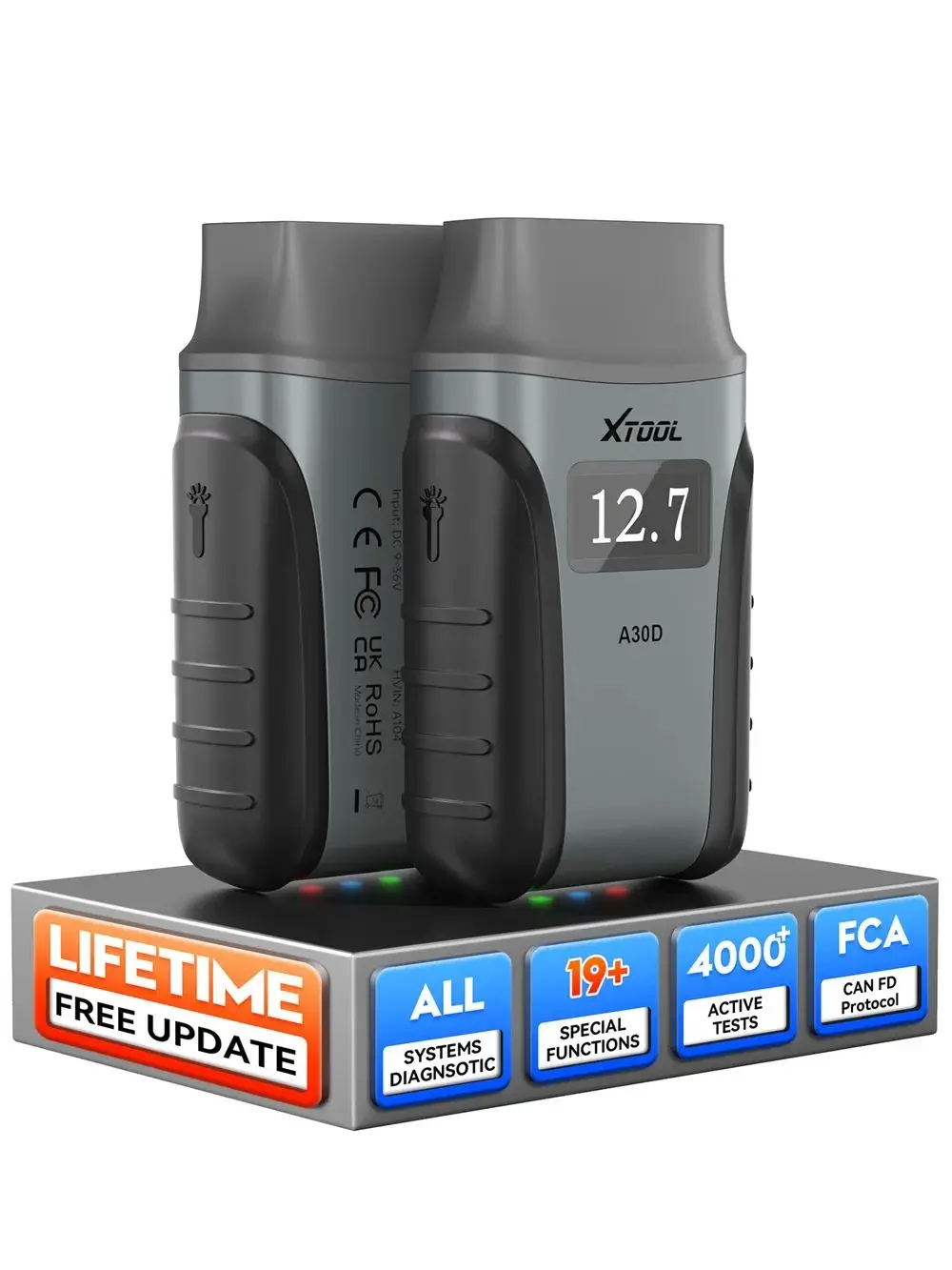 XTOOL A30D Bluetooth OBD2-scanner bijgewerkt op A30 Alle systemen Autodiagnosetool 19+ diensten Alle functies Levenslange gratis update - afbeelding 2