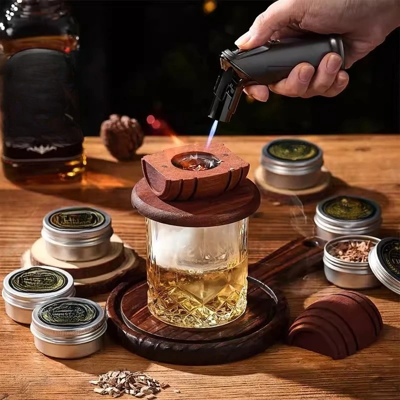 Whiskey smoker set, cocktail smoked wine, fruit wine smoked sawdust mixer