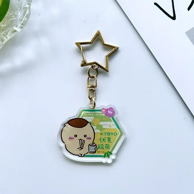 سلسلة مفاتيح أكريليك جديدة "فوشيمي إيناري"، قلادة تشيكاوا شياوهاشي الإبداعية، شخصية متحركة لطيفة، سلسلة مفاتيح، قلادة حقيبة