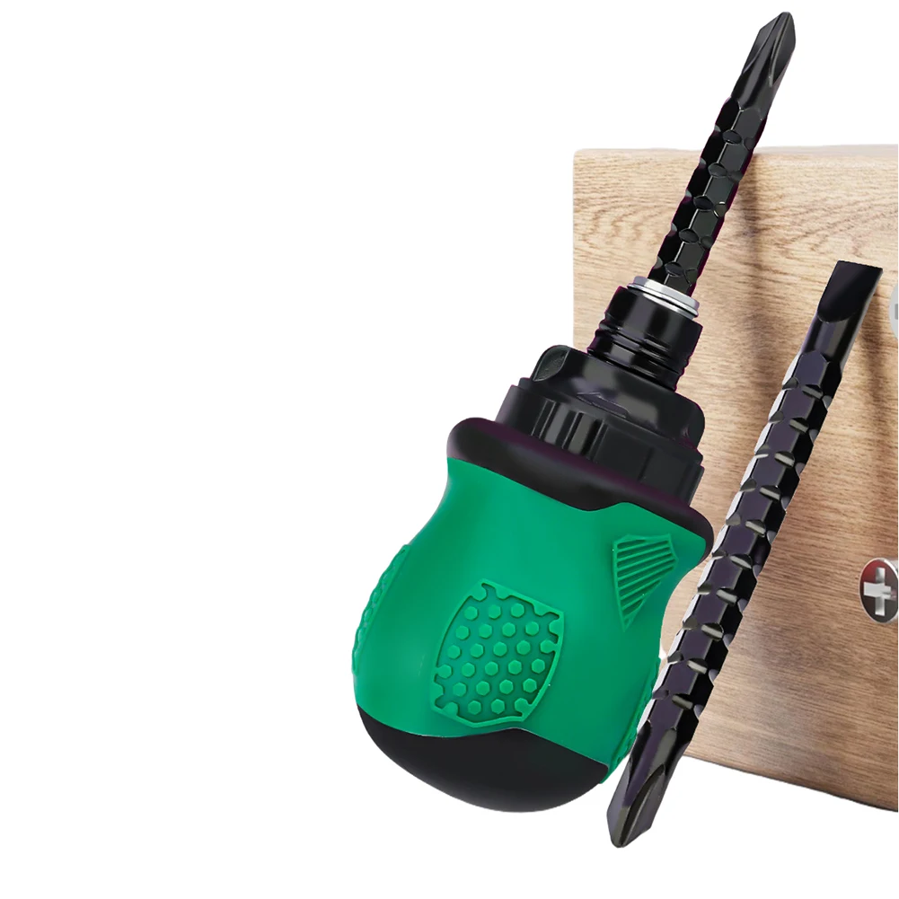 Mini Ratchet Screwdriver Dual-purpose Batch Head Telescopic Labor-Saving Tool Multi-functional Dual Purpose