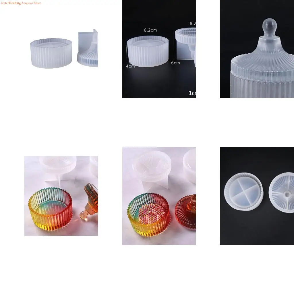 

G92D силиконовая форма DIY кристаллическая эпоксидная форма круглая полоса коробка для хранения ювелирных изделий Изготовление