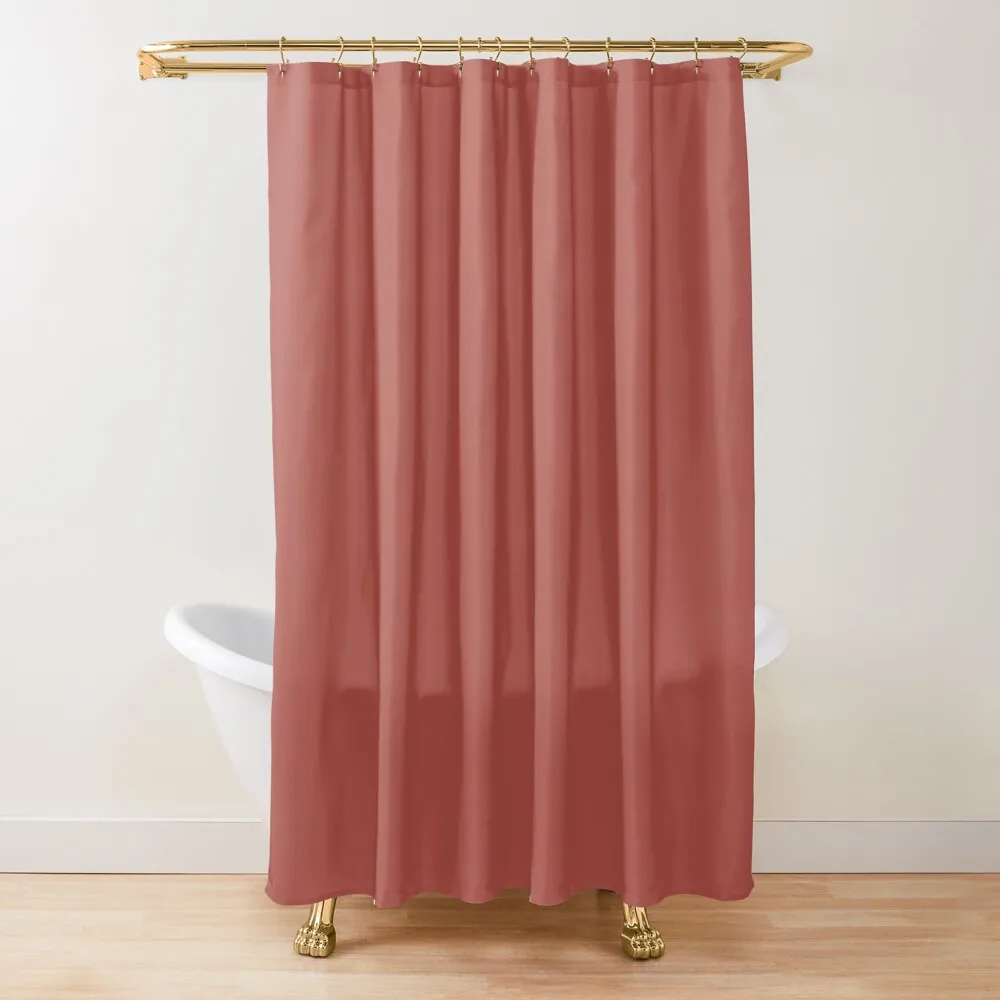 

Burnt Sienna Flat Color Shower Curtain For Bathroom Bathroom Decor Curtain