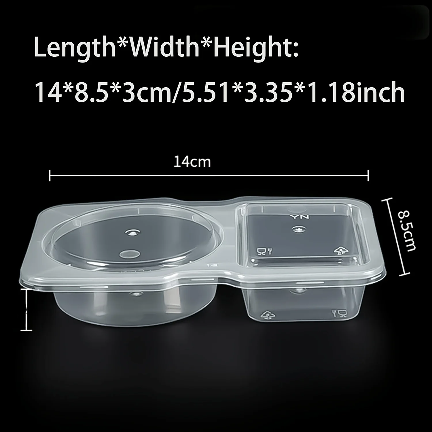 10Pcs Food Storage Containers with Lids Leakproof Stackable Flip Top Plastic Sauce Salad Snack Boxes for Lunch Picnic Office Han