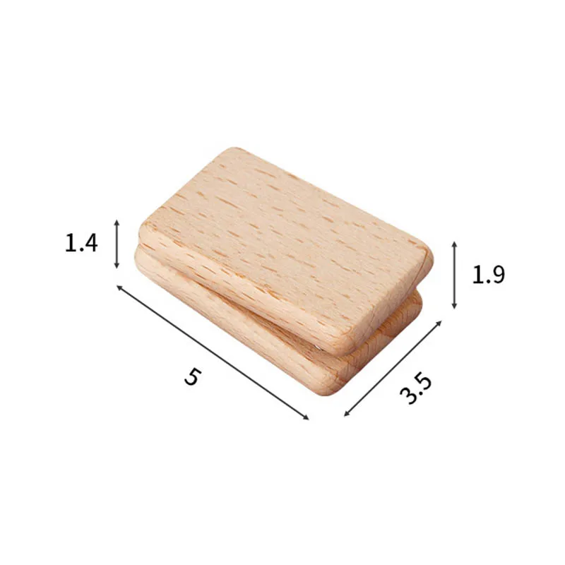 Deslizador magnético transparente de madera de haya, deslizadores de empuje de madera, Mini juguete sensorial, descompresión de ondas de sonido EDC, juguete para autismo TDAH para adultos