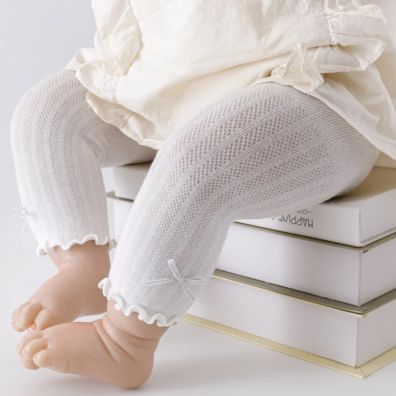 Newborn Tights For Girls Cotton Casual Soft Infants Baby Girls Leggings Summer Mesh Thin Toddler Tight 0-24Month Pantyhose New