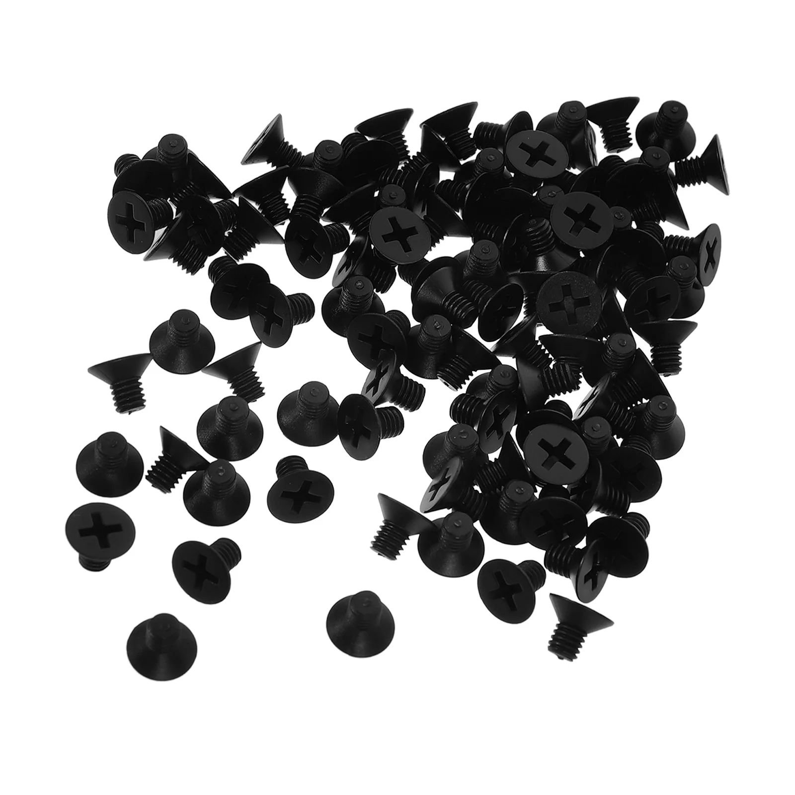 

100pcs Plastic Machine Screws 4X6Mm Flat Head Cross Recessed For Wall Switch Fixing Hardware Kit Screw Assortment