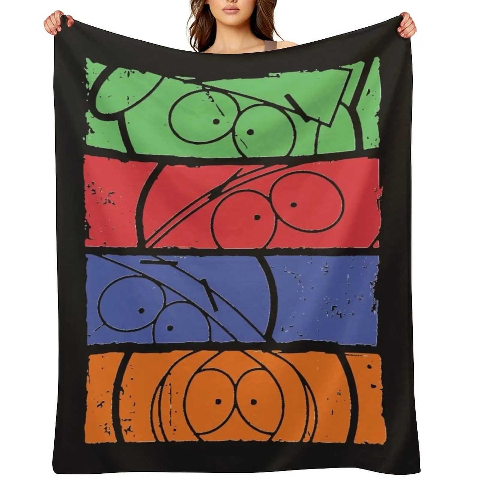 

South Park minimal Throw Blanket Bed Fashionable wednesday valentine gift ideas Plaid Blankets